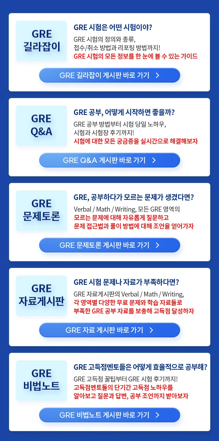 GRE 시험준비